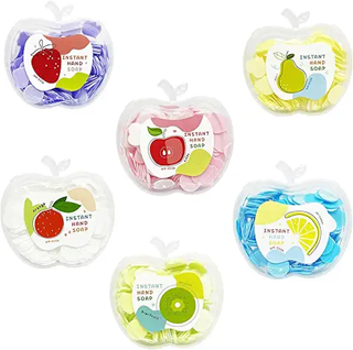 2 - APPLE Shape Paper Soap + DOMS Neon Pencil with Eraser Set of 10