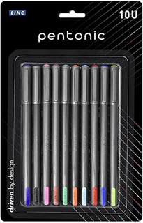 2 - Pentronic Classic Ball-Point Pens + DOMS Notebook Single Line 400 Pages (Set of 2)