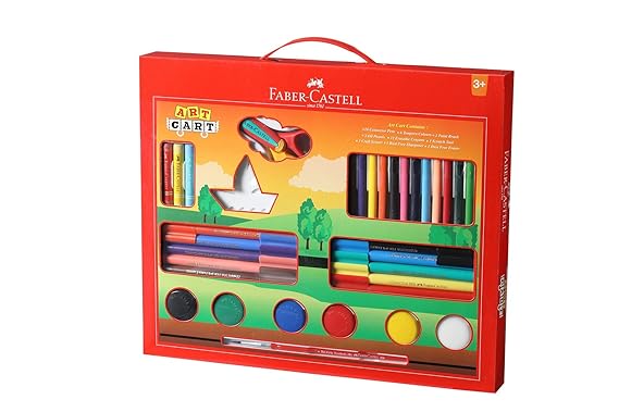 Faber-Castell Art Cart Kit with Paint Brush Gift for 4+
