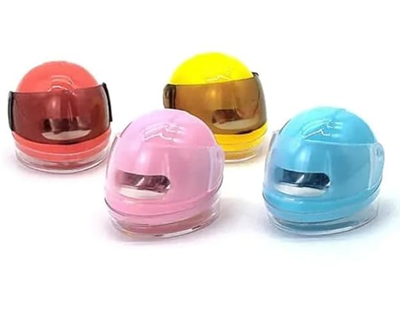 Kids Pencil Sharpener | Helmet Shape Cartoon Sharpener for Kids | Cute Multicolor Manual Pencil Sharpener | Safe & Smooth Blade | School Stationery Item for Boys & Girls