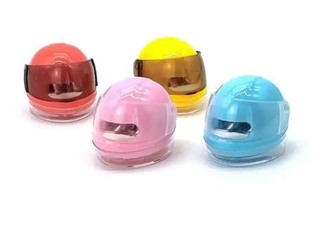 Kids Pencil Sharpener | Helmet Shape Cartoon Sharpener for Kids | Cute Multicolor Manual Pencil Sharpener | Safe & Smooth Blade | School Stationery Item for Boys & Girls